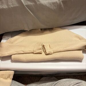 Sweater and flare pants outfit